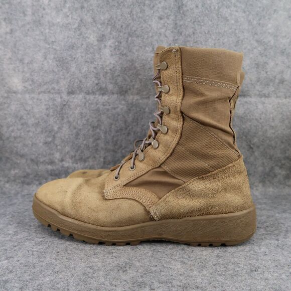 McRae Boots Mens 11.5 Combat Military Hot Weather Tactical Leather Vibram Brown - Picture 6 of 16